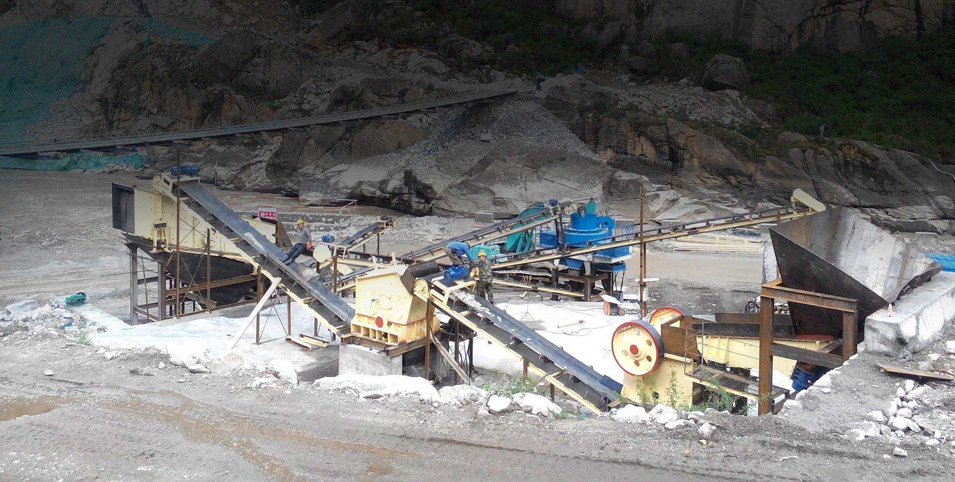 東北吉林砂石料破碎工藝現場